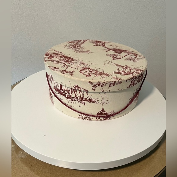 Vintage Martha Barclay Handsewn Reproduction Nesting Bandboxes set 3; S,M,L Pink - Picture 11 of 17